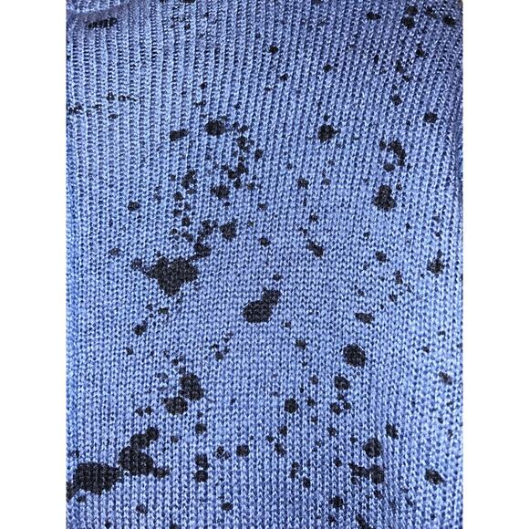 Wooden Ships GoblinCore Grunge Distressed Scandinavian Blue Splatter Sweater - Picture 15 of 16